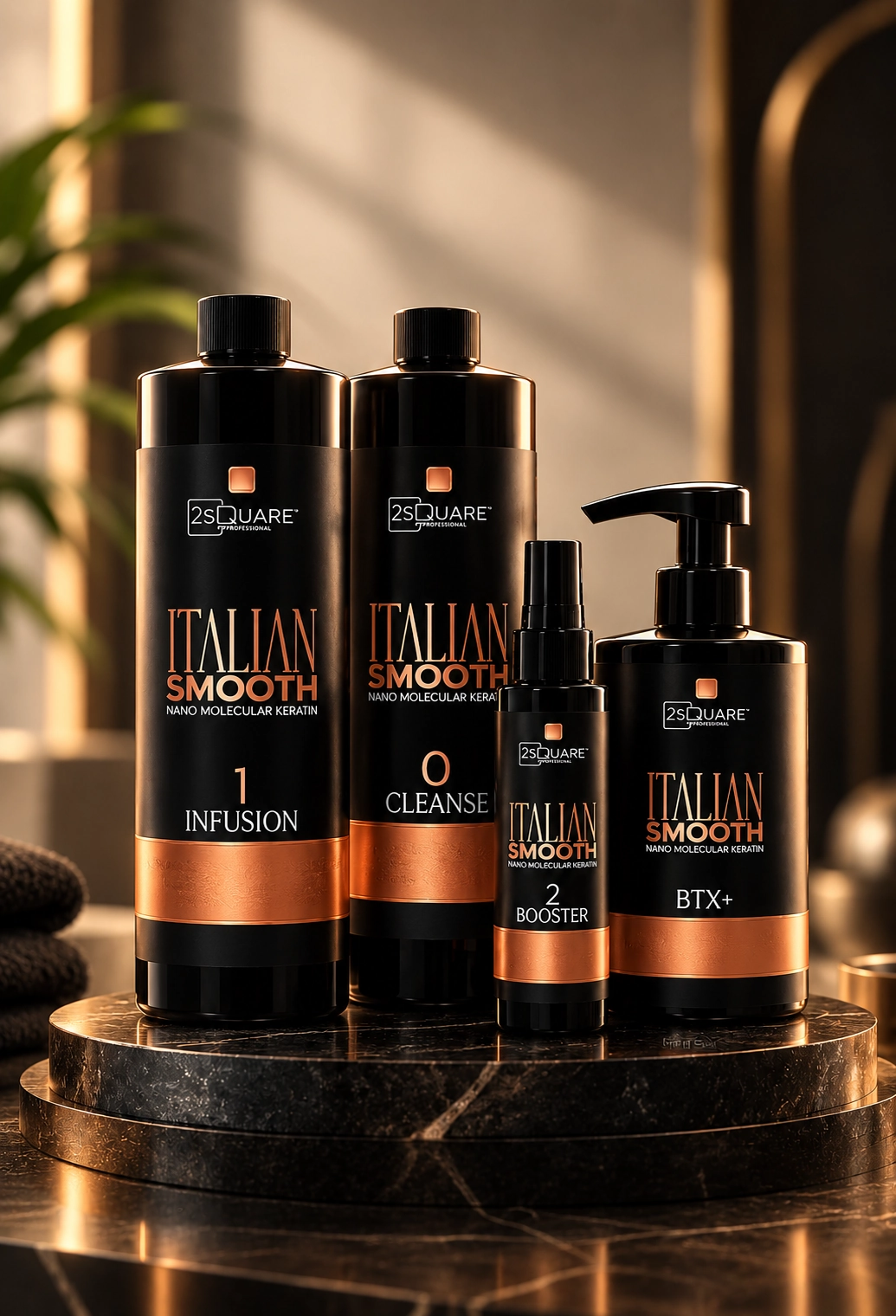 Frascos de la línea reparadora Italian Smooth de Two Square